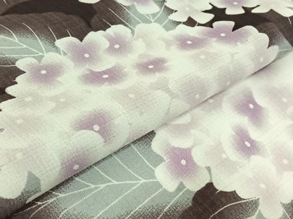 平和屋着物▽小紋 単衣 草花文 暈し染め 洗える着物 AABG8700jh