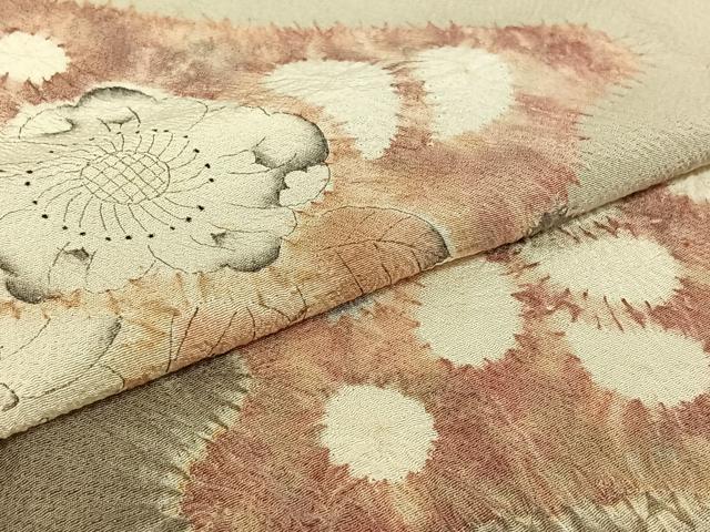 平和屋着物▽訪問着 単衣 絞り 辻が花 正絹 逸品 AABG8712jh