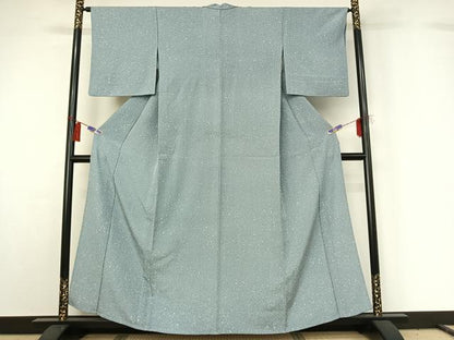 平和屋着物▽上質な小紋 単衣 霞文 正絹 逸品 AABG8719jh