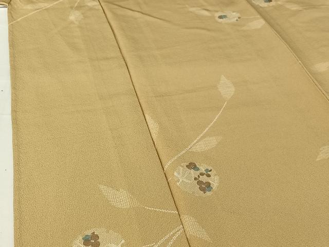 平和屋着物▽上質な小紋 単衣 雪輪花文 正絹 逸品 AABG8720jh