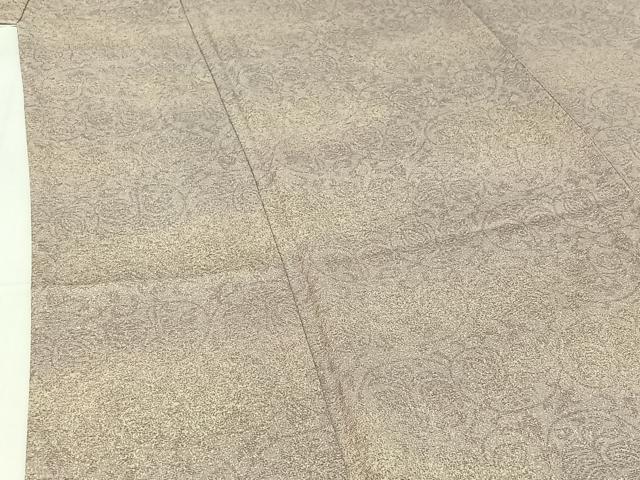 平和屋着物▽上質な小紋　単衣　花唐草文　暈し染め　正絹　逸品　AABG8724jh