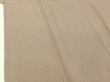 平和屋着物▽上質な色無地 単衣 薄柿色 正絹 逸品 AABG8725jh
