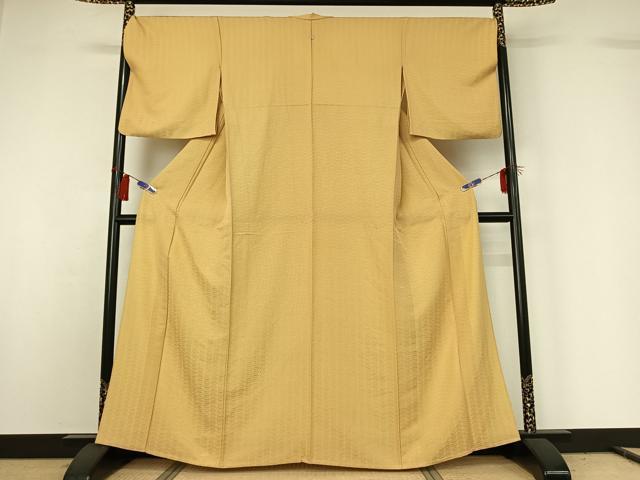 平和屋着物▽上質な小紋 単衣 松文 正絹 逸品 AABG8727jh