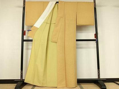 平和屋着物▽上質な小紋 単衣 松文 正絹 逸品 AABG8727jh
