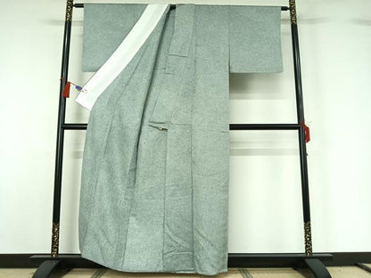 平和屋着物▽上質な小紋 単衣 舞花文 正絹 逸品 AABG8735jh