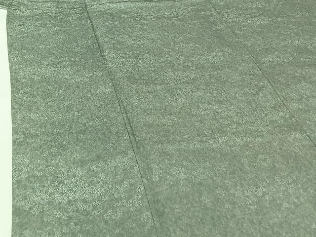 平和屋着物▽上質な小紋 単衣 舞花文 正絹 逸品 AABG8735jh