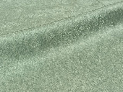 平和屋着物▽上質な小紋 単衣 舞花文 正絹 逸品 AABG8735jh