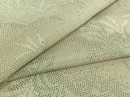 平和屋着物▽本塩沢 単衣 草葉文 正絹 逸品 AABG8737jh