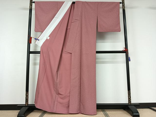 平和屋着物▽小紋 単衣 立涌花文 さんび謹製 洗える着物 AABG8739jh