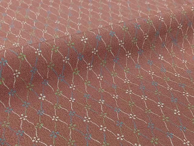 平和屋着物▽小紋 単衣 立涌花文 さんび謹製 洗える着物 AABG8739jh