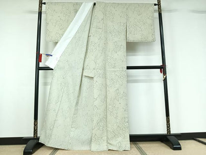 平和屋着物▽小紋 単衣 花尽くし文 洗える着物 AABG8741jh