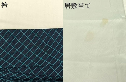 平和屋着物▽小紋 単衣 網目文 洗える着物 AABG8749jh