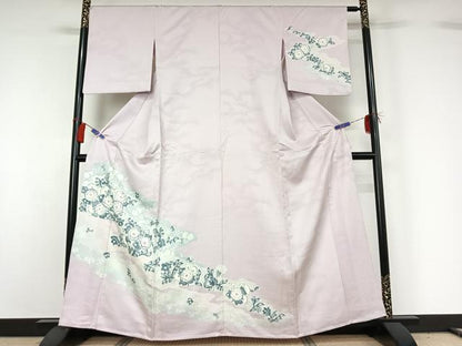 平和屋着物▽訪問着 単衣 手描き 辻が花 正絹 逸品 AABG8755jh
