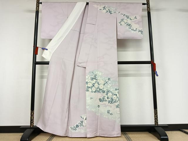 平和屋着物▽訪問着 単衣 手描き 辻が花 正絹 逸品 AABG8755jh