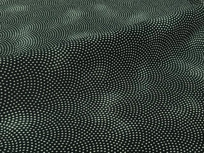 平和屋着物▽江戸小紋　単衣　鮫小紋柄　暈し染め　黒地　正絹　逸品　AABG8756jh