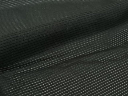 平和屋着物▽男性　黒紋付　黒紋付長羽織　暗黒色　正絹　逸品　AABG8758jh
