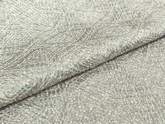 平和屋着物▽上質な小紋 単衣 絞り 霞文 正絹 逸品 AABG8764jh