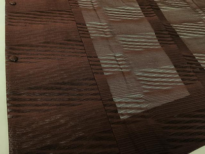 平和屋着物▽道行コート スリーシーズン 春夏秋 塵除け 横段文 正絹 逸品 AABG8779jh