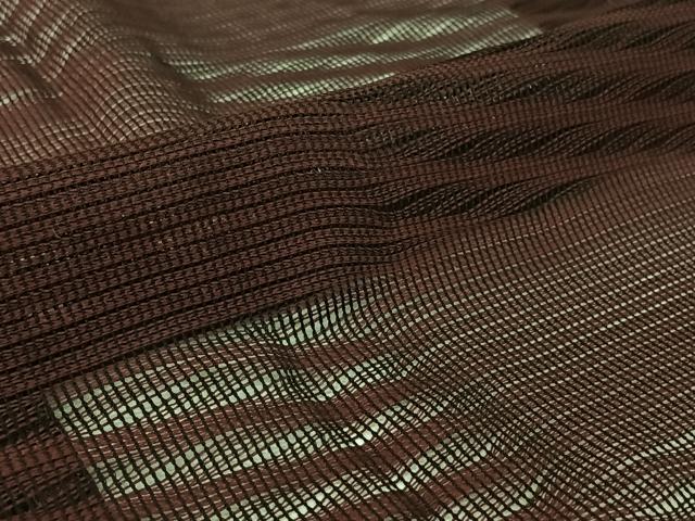 平和屋着物▽道行コート スリーシーズン 春夏秋 塵除け 横段文 正絹 逸品 AABG8779jh