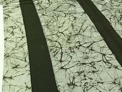 平和屋着物▽上質な小紋 単衣 氷割れ文様 三越扱い 正絹 逸品 AABG8780jh