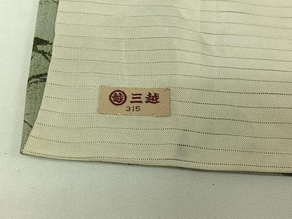 平和屋着物▽上質な小紋 単衣 氷割れ文様 三越扱い 正絹 逸品 AABG8780jh