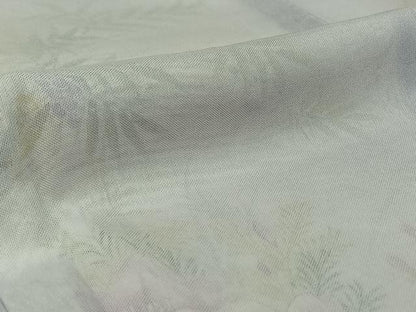 平和屋着物▽訪問着　無双　紗袷　紗×紗　草花文　正絹　逸品　AABG8781jh