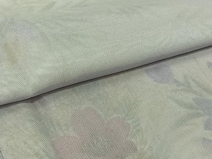 平和屋着物▽訪問着　無双　紗袷　紗×紗　草花文　正絹　逸品　AABG8781jh