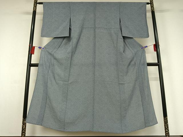 平和屋着物▽江戸小紋 単衣 鮫小紋柄 鬼しぼ縮緬 正絹 逸品 AABG8791jh