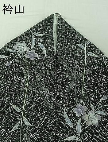 平和屋着物▽小紋 単衣 草花文 洗える着物 AABG8794jh