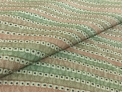 平和屋着物▽上質な小紋 単衣 変わり斜縞 正絹 逸品 AABG8800jh