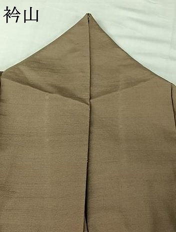 平和屋着物▽上質な紬 単衣 空五倍子色 正絹 逸品 AABG8806jh