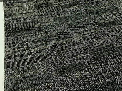 平和屋着物▽上質な紬 単衣 横段文 正絹 逸品 AABG8808jh