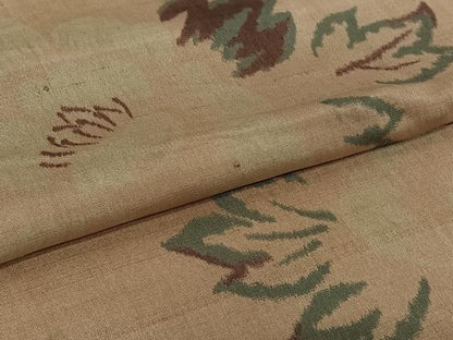 平和屋着物▽アンティーク 大正ロマン 紬 単衣 草花文 正絹 逸品 AABG8809jh