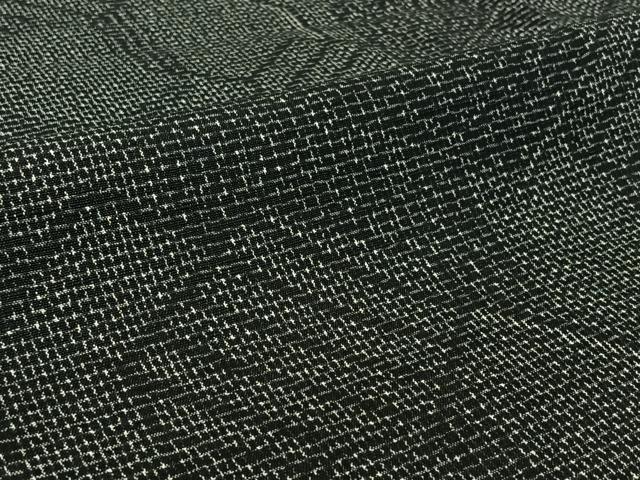 平和屋着物▽上質な紬 単衣 亀甲文 正絹 逸品 AABG8812jh