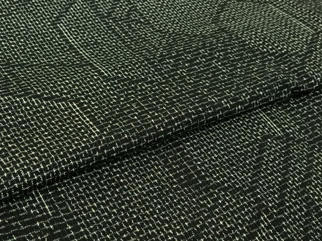 平和屋着物▽上質な紬 単衣 亀甲文 正絹 逸品 AABG8812jh