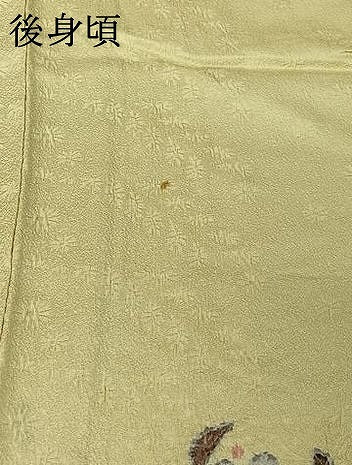 平和屋着物▽訪問着 単衣 作家物 手描き 辻が花 金彩 正絹 逸品 AABG8817jh