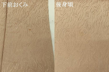 平和屋着物▽上質な小紋 単衣 杢目文 銀通し地 正絹 逸品 AABG8818jh
