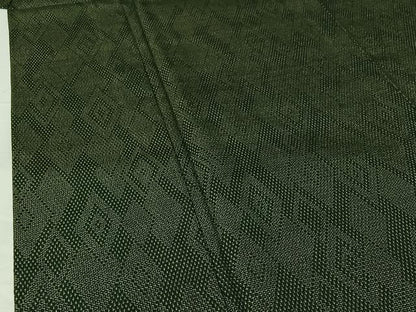 平和屋着物▽本塩沢 単衣 110亀甲 菱文 正絹 逸品 AABG8827jh