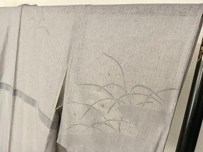平和屋着物▽訪問着　無双　紗袷　紗×紗　手描き　露芝文　正絹　逸品　AABG8828jh