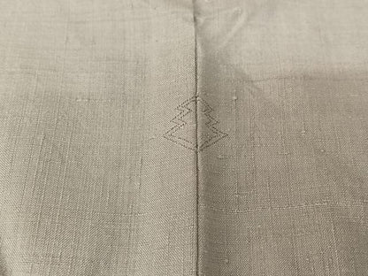 平和屋着物▽本場結城紬 重要無形文化財 単衣 薄梅鼠色 正絹 逸品 AABG8833jh