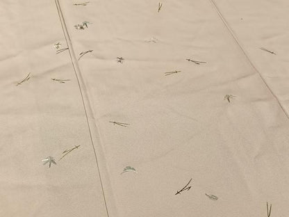 平和屋着物▽訪問着 単衣 刺繍 吹き寄せ文 金銀彩 正絹 逸品 AABG8847jh