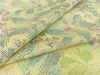 平和屋着物▽本場大島紬 単衣 草花文 正絹 逸品 AABG8850jh