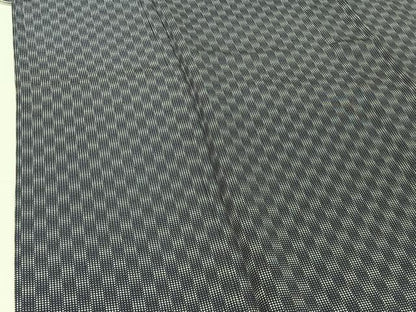 平和屋着物▽上質な小紋 単衣 市松文様 正絹 逸品 AABG8854jh