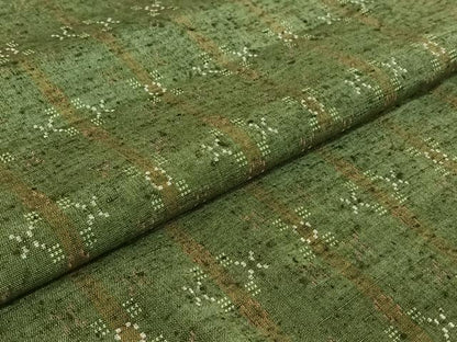 平和屋着物▽花織紬 単衣 幾何学文様 反端付き 正絹 逸品 AABG8856jh