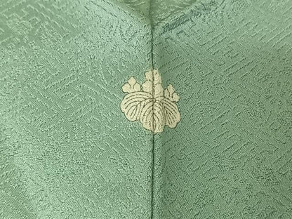 平和屋着物▽訪問着 単衣 駒刺繍 立波花鳥文 暈し染め 金彩 正絹 逸品 AABG8858jh