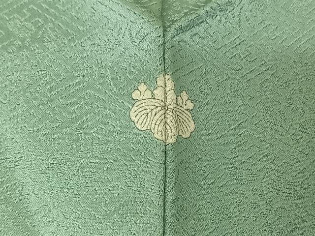 平和屋着物▽訪問着 単衣 駒刺繍 立波花鳥文 暈し染め 金彩 正絹 逸品 AABG8858jh