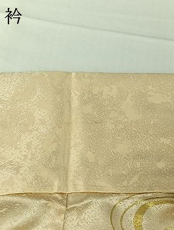平和屋着物▽訪問着 単衣 刺繍 流水花文 金彩 正絹 逸品 AABG8859jh