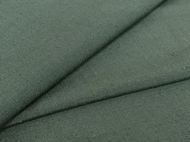 平和屋着物▽上質な紬 単衣 青碧色 正絹 逸品 AABG8863jh
