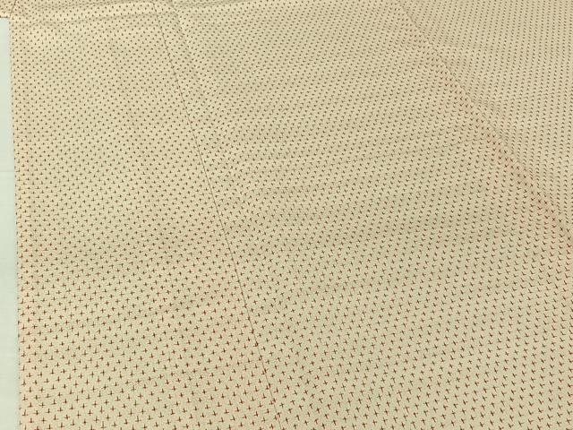 平和屋着物▽上質な紬 単衣 古里蚊絣 証紙付き 正絹 逸品 AABG8867jh