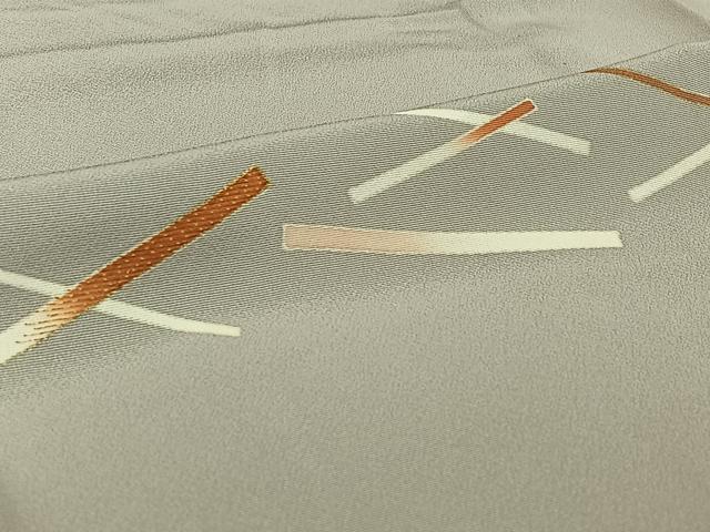 平和屋着物▽訪問着　単衣　幾何学文様　暈し染め　金糸　金彩　正絹　逸品　AABG8869jh